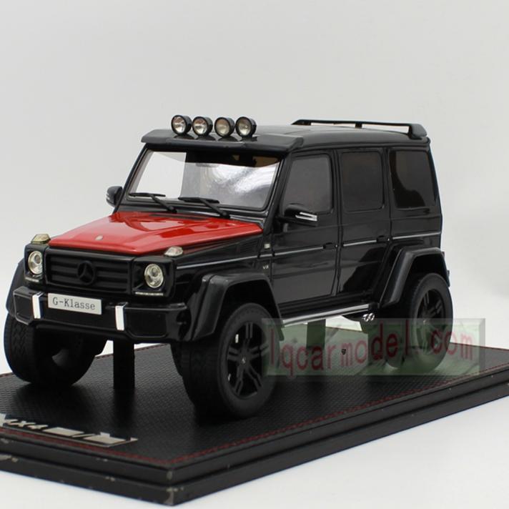 1/18 原厂奔驰G500 4x4吉普越野车顶灯版树脂汽车模型大奔大G黑红