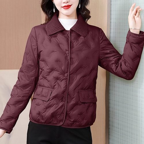 高端轻薄羽绒棉服女气质上衣2025新款冬装今年流行爆款妈妈短外套