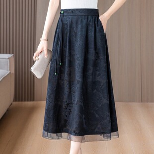 新中式半身裙女2026春季新款今年流行爆款气质半裙小个子国风裙子