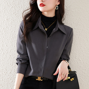 广东加厚漂亮衬衫2026新款秋冬女士磨毛气质普宁外穿大牌叠穿上衣