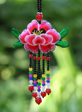 手工串珠绣花长款毛衣休闲项链