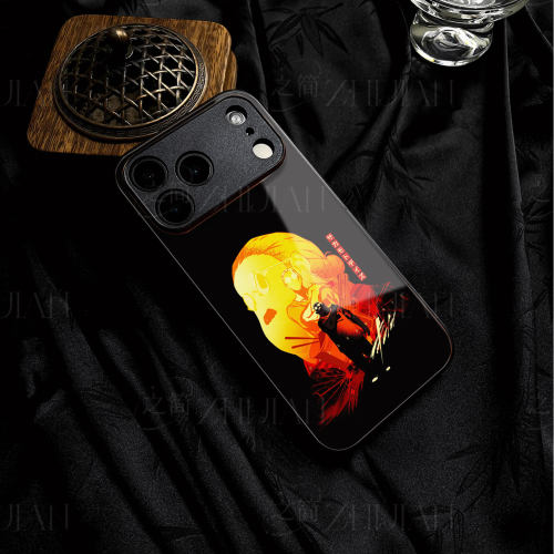 坂本日常磁吸磨砂黑框电镀玻璃手机壳适用苹果iphone17promax华为荣耀70PROVIVOX200ULTRAVIVOX70PROPURA90PR