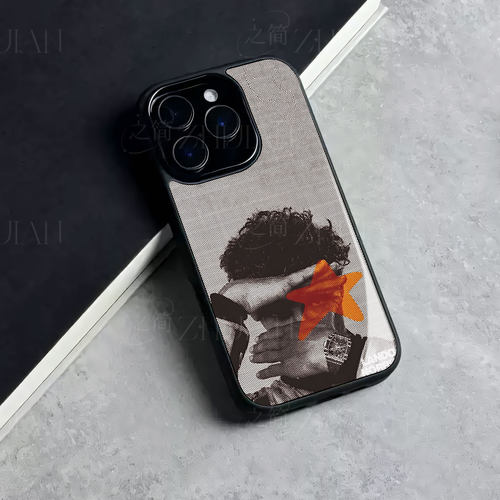兰多诺里斯磁吸磨砂黑框电镀玻璃手机壳适用苹果iphone17promax华为红米K80至尊版红米K90MAX1加ACE5至尊版OP