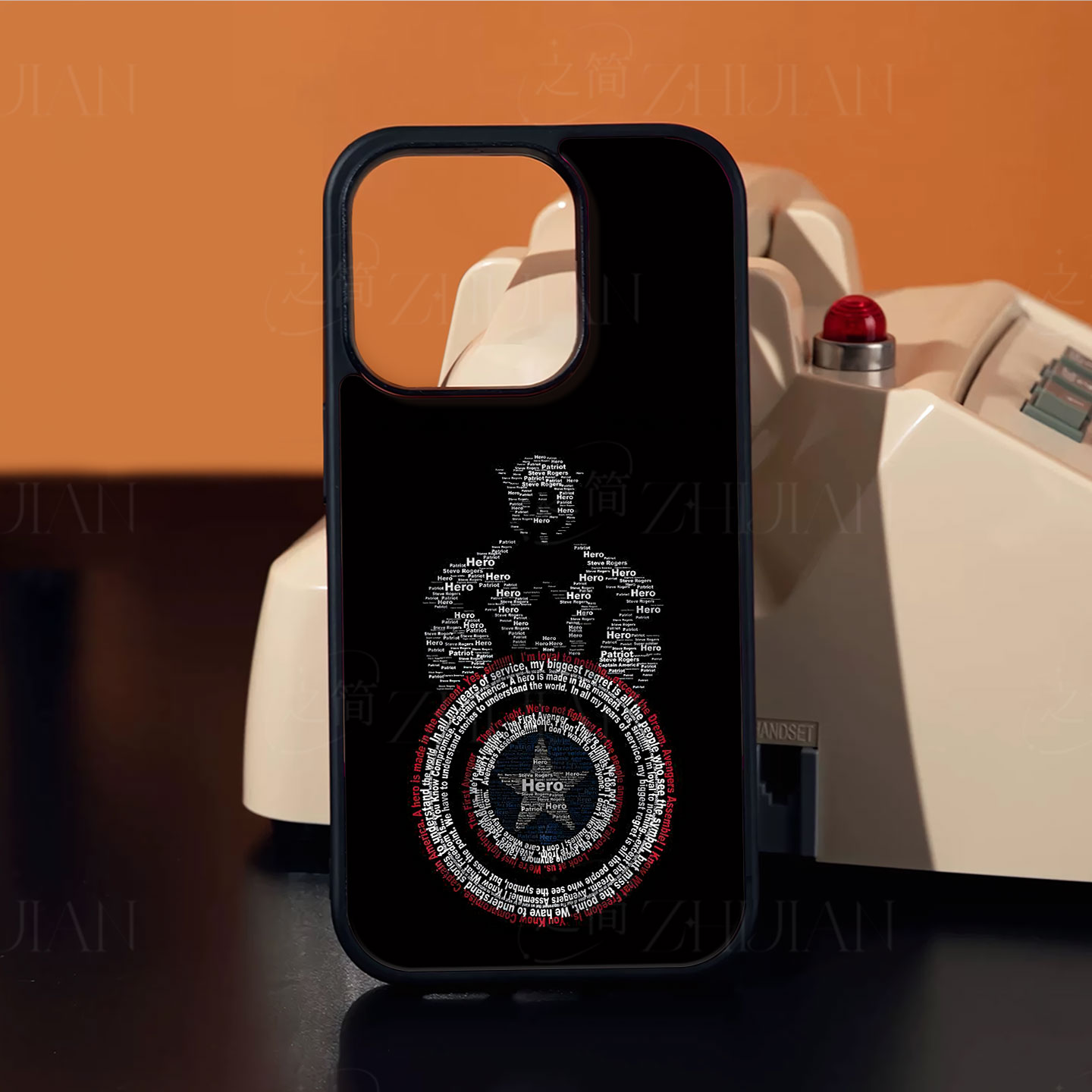 美国队长磁吸磨砂黑框电镀玻璃手机壳适用苹果iphone17promax华为1加15TNOVA11PRO红米NOTE15PROPLUS红米NOTE