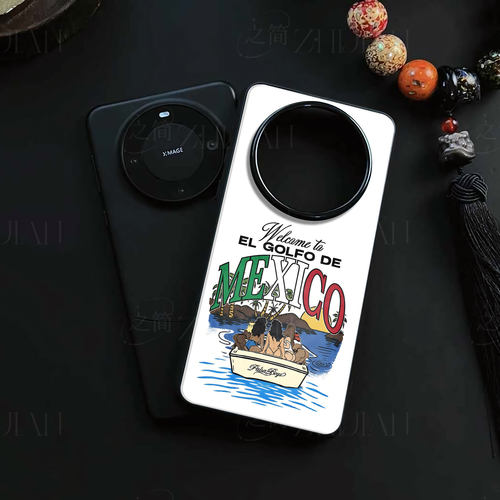 墨西哥湾游船磁吸磨砂黑框电镀玻璃手机壳适用苹果iphone17promax华为IQOOZ11TURBOPROMAX14/15/16VIVOY300PR