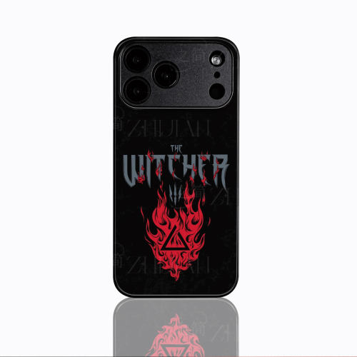 巫师火焰磁吸磨砂黑框电镀玻璃手机壳适用苹果iphone17promax华为NOVA11PROIQOONEO8红米TURBO5MAX荣耀100PRO