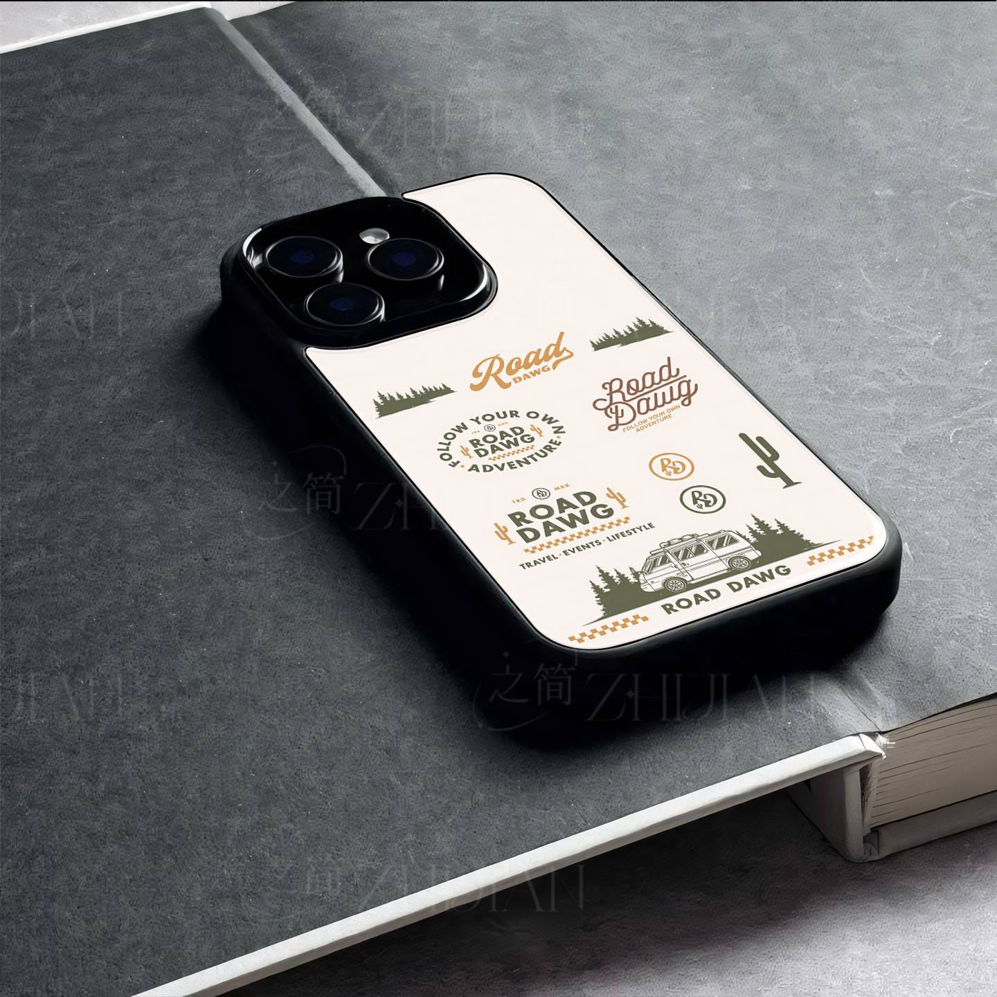 路道格露营贴磁吸磨砂黑框电镀玻璃手机壳适用苹果iphone17promax华为小米14PROVIVOY300PROOPPOFINDX5PROOPP图片