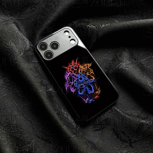 忍者神龟磁吸磨砂黑框电镀玻璃手机壳适用苹果iphone17promax华为1加13TVIVOS18ENOVA7PRO1加ACE3PRO