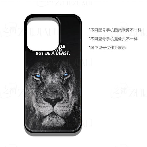 蓝眼雄狮励志磁吸磨砂黑框电镀玻璃手机壳适用苹果iphone17promax华为荣耀60SE荣耀X70I小米15SPRO荣耀100PRO