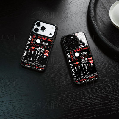 林肯公园磁吸磨砂黑框电镀玻璃手机壳适用苹果iphone17promax华为荣耀80SEPURA80ULTRAOPPORENO14PRO小米17PR
