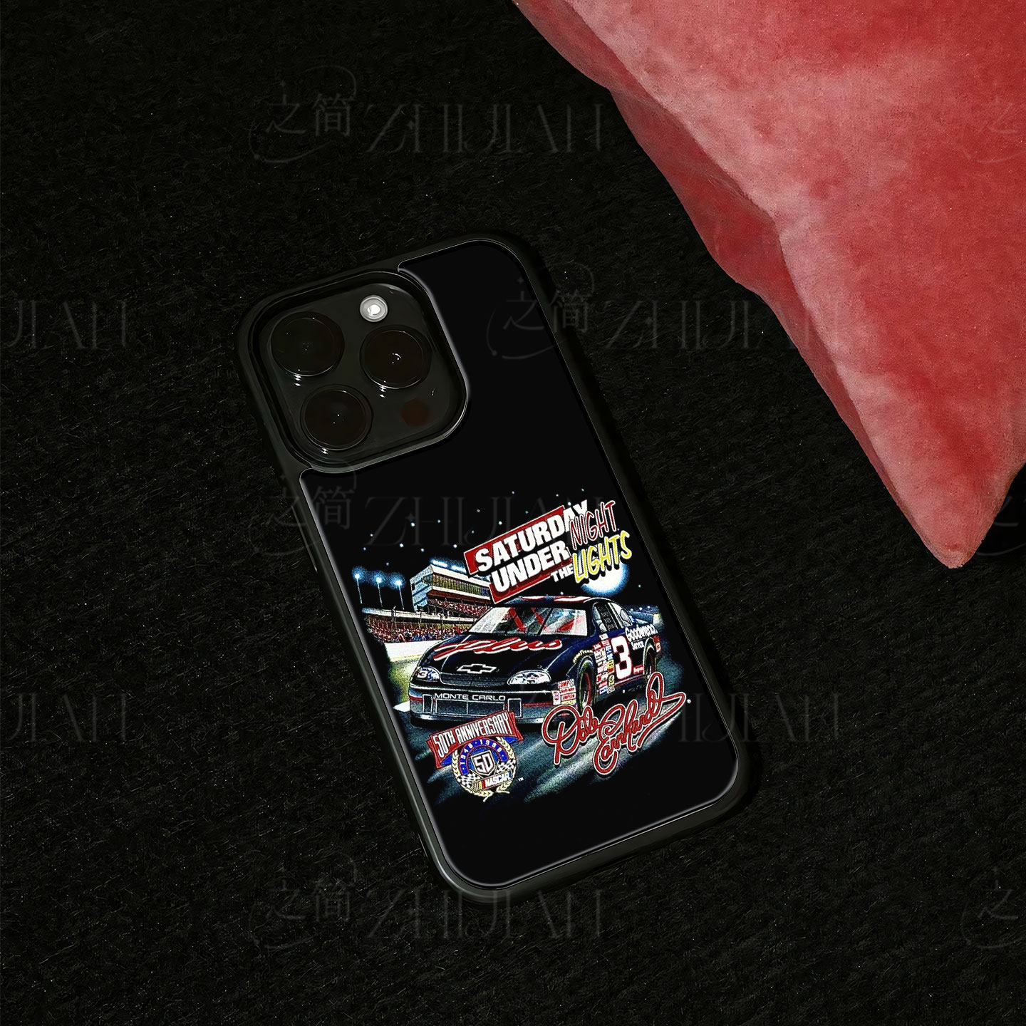 三号赛车磁吸磨砂黑框电镀玻璃手机壳适用苹果iphone17promax华为荣耀X50I红米NOTE12TURBOOPPOFINDX9PRO小米