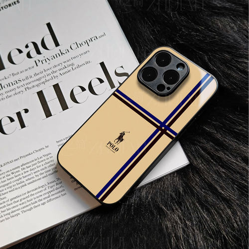 POLO品牌磁吸磨砂黑框电镀玻璃手机壳适用苹果iphone17promax华为VIVOS16EMATE60PROP60PRO红米K60至尊版