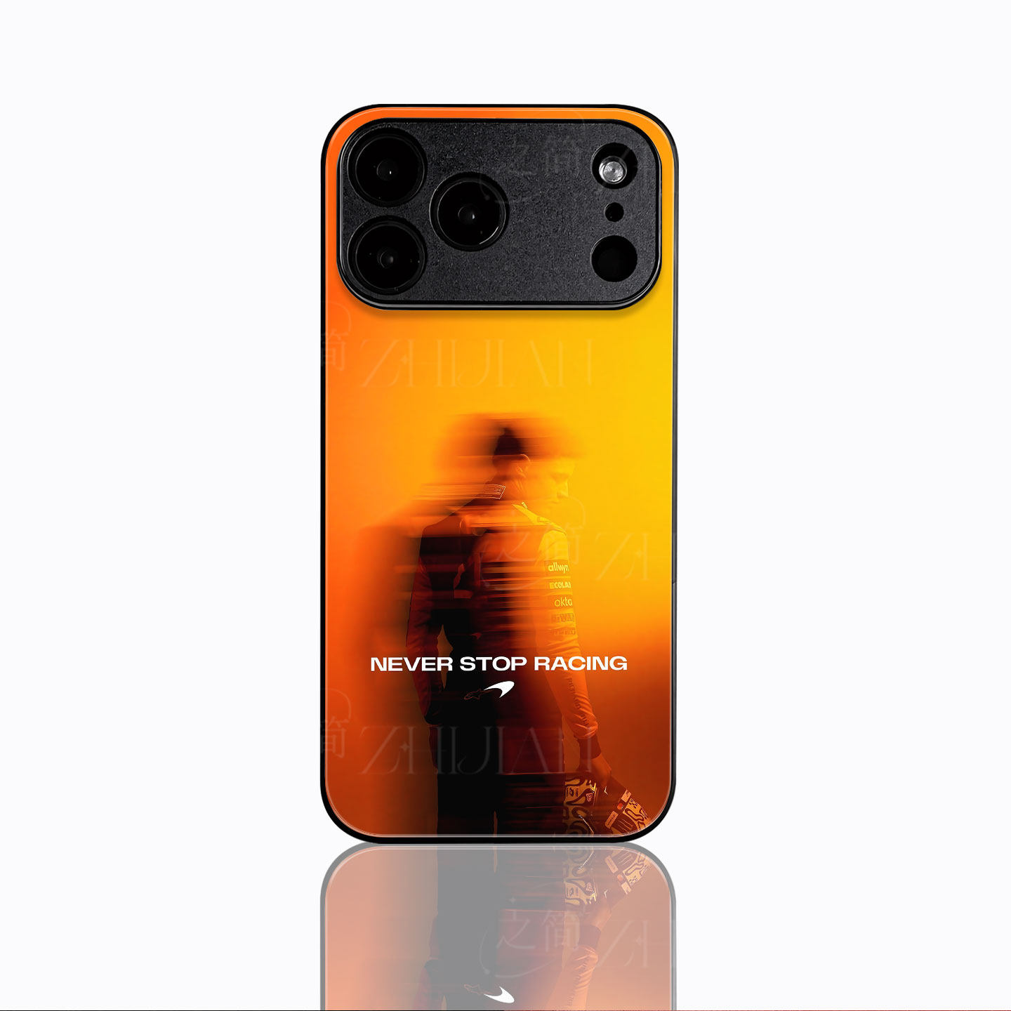 迈凯伦赛车手磁吸磨砂黑框电镀玻璃手机壳适用苹果iphone17promax华为红米K70至尊版小米13ULTRAP40PRO红米K5