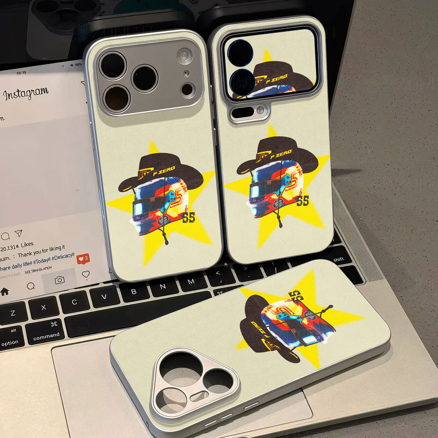 55号赛车头盔磁吸磨砂黑框电镀玻璃手机壳适用苹果iphone17promax华为NOVA11SENOVA9PROVIVOS30PROMINI荣耀40