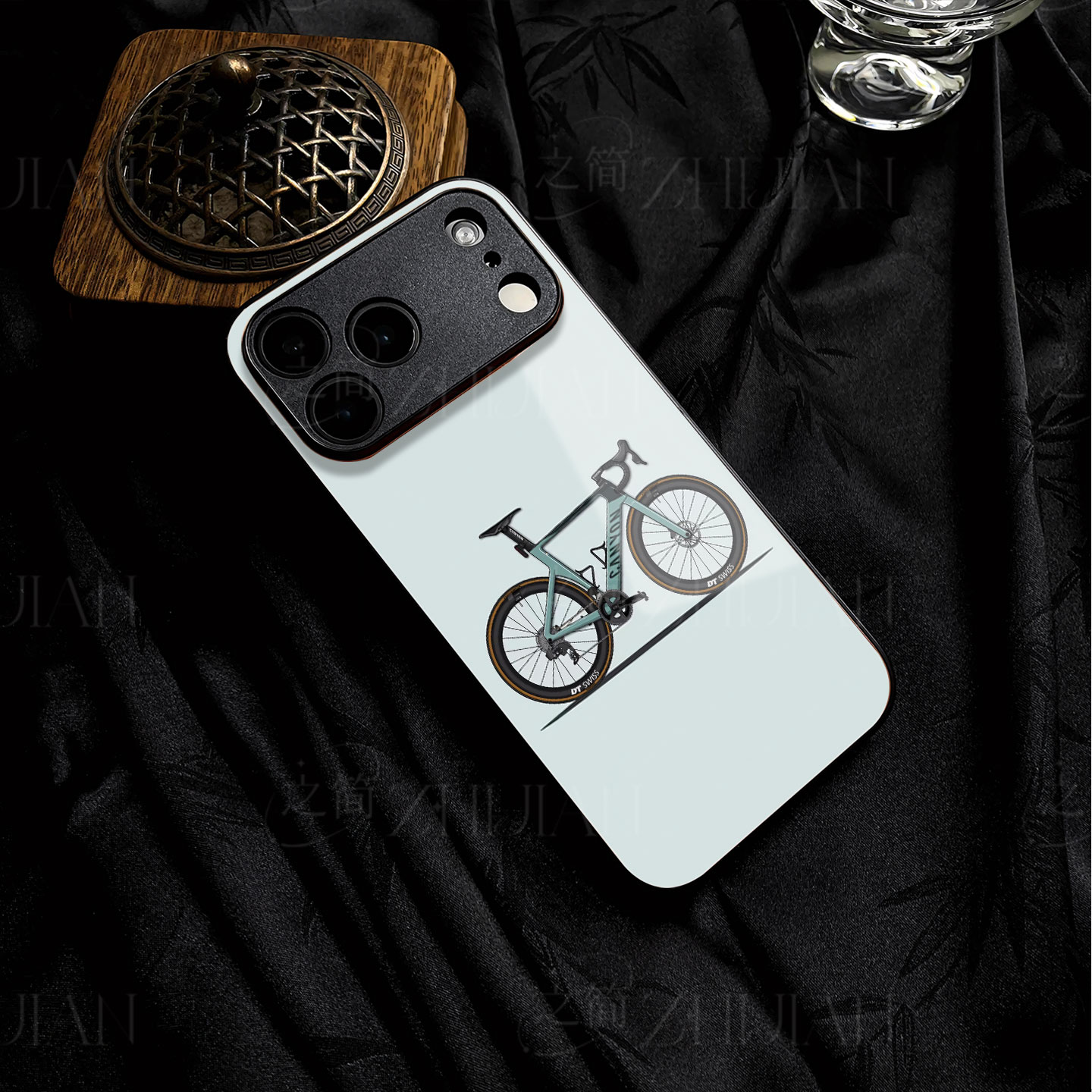 CANYON公路车磁吸磨砂黑框玻璃手机壳适用苹果iphone17promax华为红米TURBO4PRO一加ACE6NOVA14至尊荣耀400PR