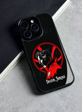 奇异博士磁吸磨砂黑框玻璃手机壳适用苹果iphone17promax华为P70ULTRAFINDX8PROVIVOX300PRO荣耀WINRT
