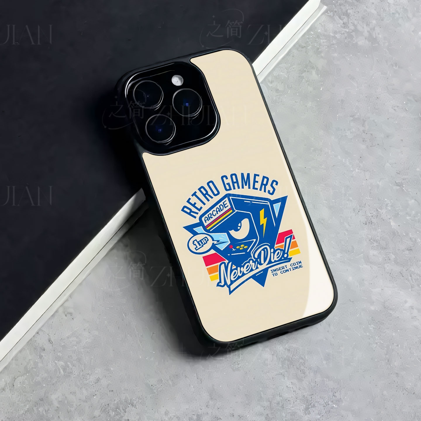 复古街机磁吸磨砂黑框玻璃手机壳适用苹果iphone17promax华为IQOO15荣耀300至尊VIVOX200至尊荣耀MAGIC7PRO