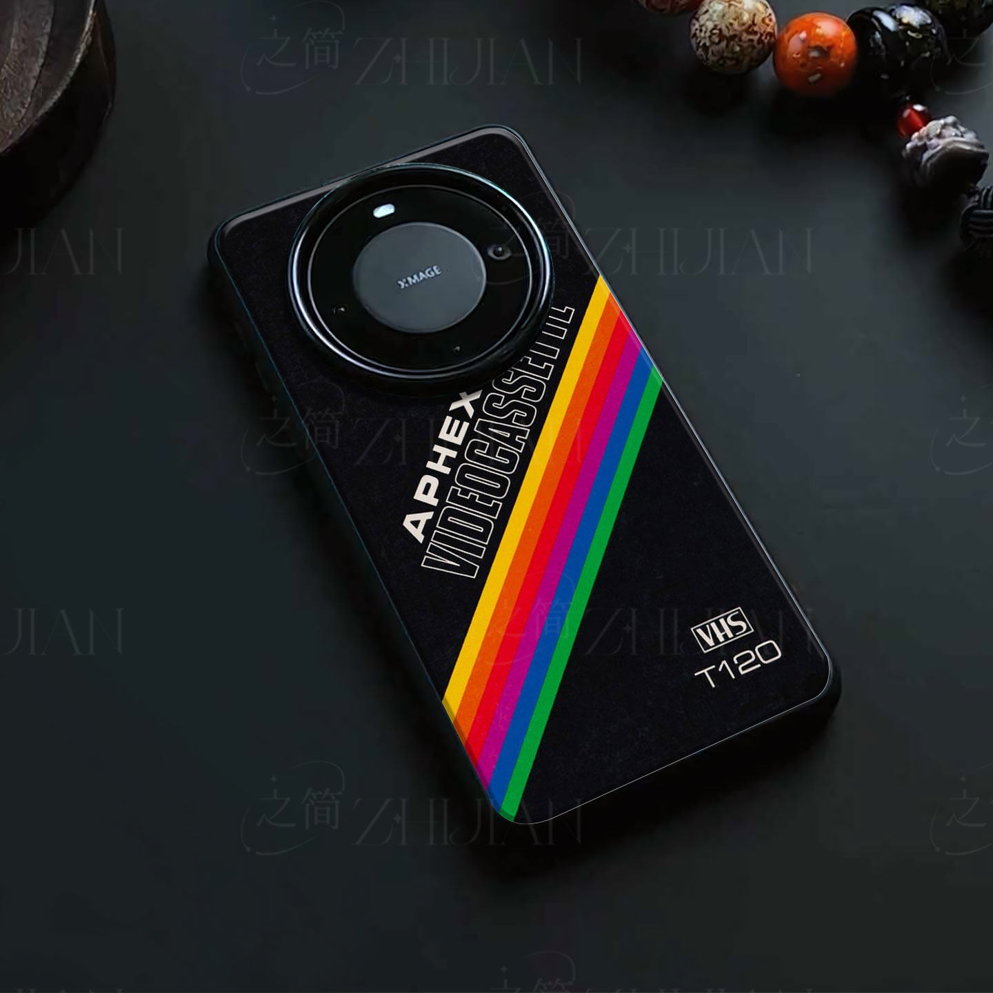 VHS录像带磁吸磨砂黑框电镀玻璃手机壳适用苹果iphone17promax华为1加TURBO6小米CIVI31加11荣耀WIN