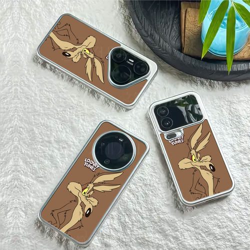乐一通歪心狼磁吸磨砂黑框电镀玻璃手机壳适用苹果iphone17promax华为1加13T1加11红米K80PRO红米NOTE12PROPL