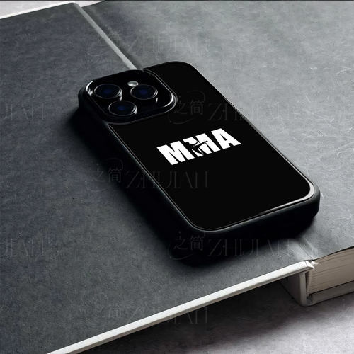 MMA格斗磁吸磨砂黑框电镀玻璃手机壳适用苹果iphone17promax华为红米K70至尊版1加ACE5竞速版红米K70E小米CIV