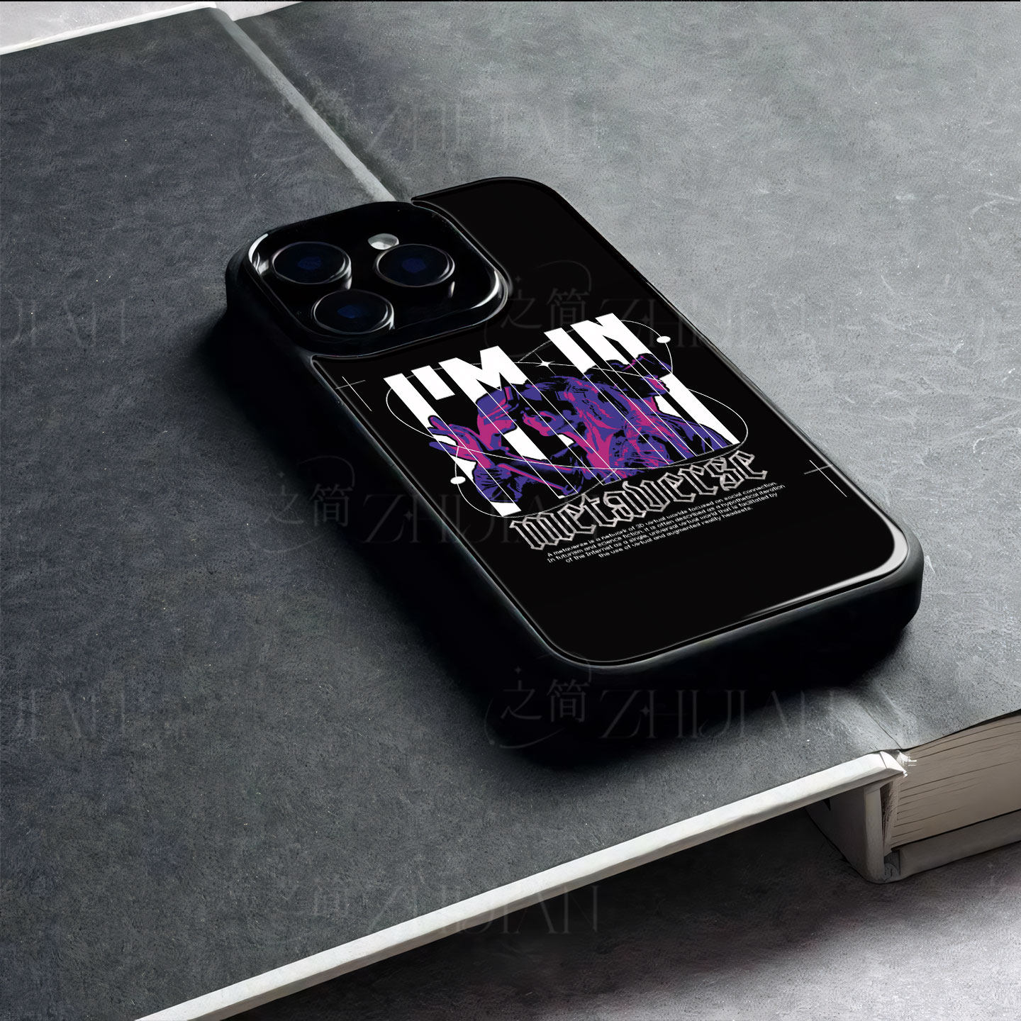 元宇宙VR磁吸磨砂黑框电镀玻璃手机壳适用苹果iphone17promax华为荣耀MAGIC5PROVIVOX70PROOPPORENO9PROPLUS