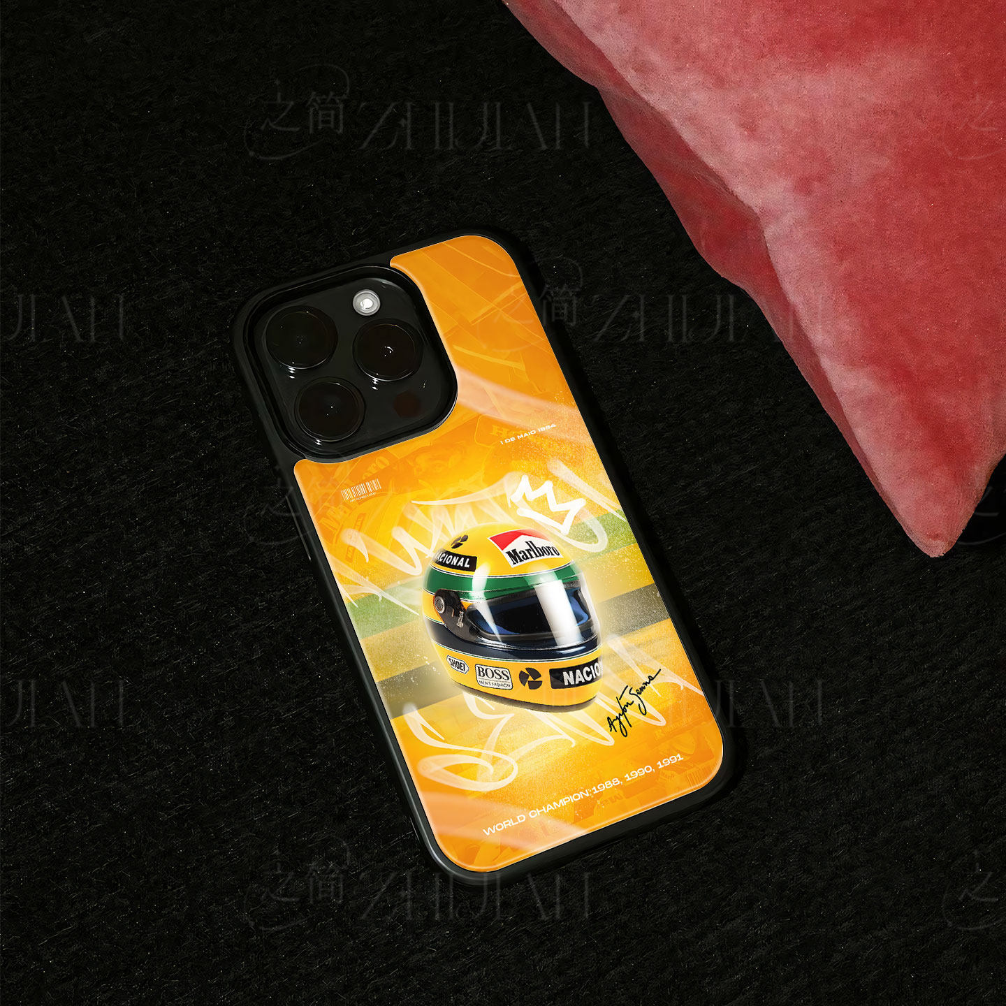 塞纳赛车头盔磁吸磨砂黑框电镀玻璃手机壳适用苹果iphone17promax华为OPPORENO7PROPURA70ULTRAPROMAX12/13/