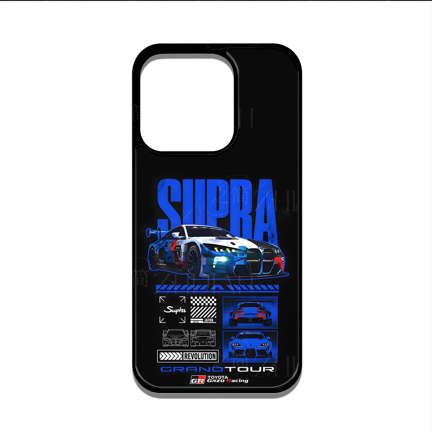 SUPRA赛车磁吸磨砂黑框电镀玻璃手机壳适用苹果iphone17promax华为OPPORENO10PROPLUS小米15SPROIQOONEO10PRO