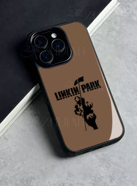 林肯公园标志磁吸磨砂黑框电镀玻璃手机壳适用苹果iphone17promax华为VIVOS17EMATE80PROMAX荣耀400PRO红米NO