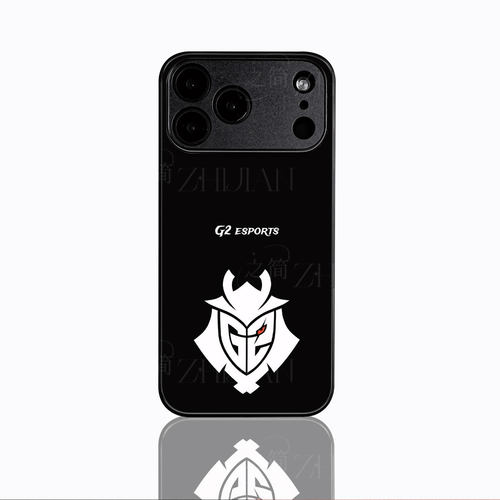 G2电竞队标磁吸磨砂黑框电镀玻璃手机壳适用苹果iphone17promax华为1加ACE2V小米12PROVIVOS30PROMINIOPPOREN