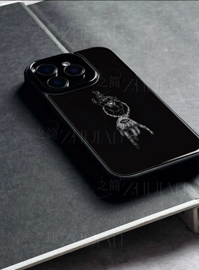异眼诡手磁吸磨砂黑框玻璃手机壳适用苹果iphone17promax华为荣耀MAGIC8PRONOVA14至尊荣耀500proVIVOX200至