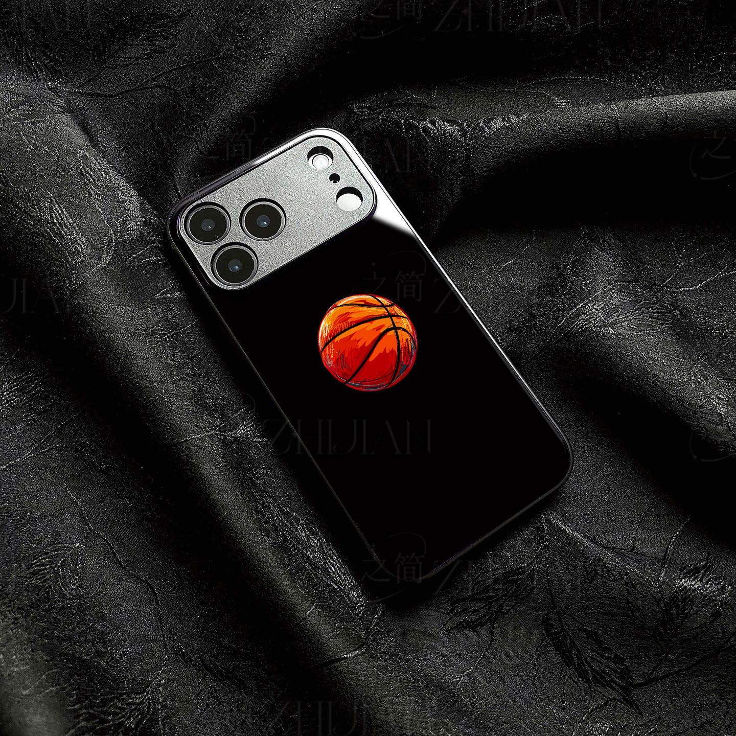 炫酷篮球磁吸磨砂黑框电镀玻璃手机壳适用苹果iphone17promax华为VIVOY300PRO荣耀60SEOPPOFINDX8SPLUS荣耀X7