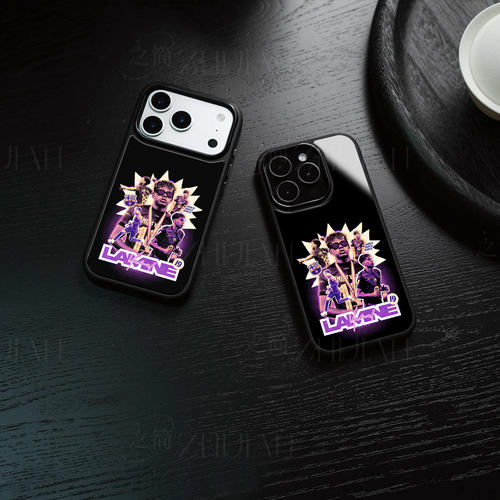 亚马尔巴萨磁吸磨砂黑框电镀玻璃手机壳适用苹果iphone17promax华为PROMAX14/15/16P50PROVIVOY500PRO荣耀MAG