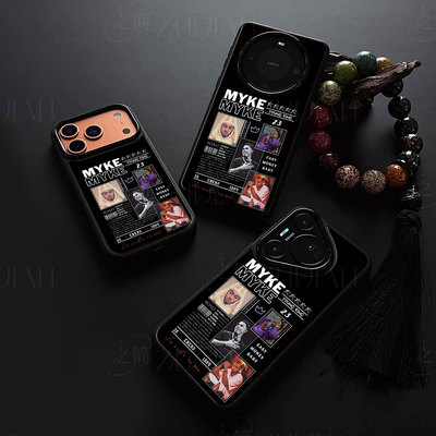 MykeTowers磁吸磨砂黑框电镀玻璃手机壳适用苹果iphone17promax华为荣耀MAGIC8PROVIVOS16E荣耀X60GTMATE30PR