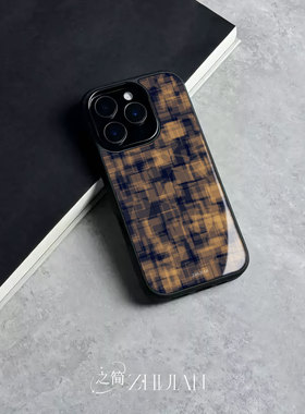 之简ZHIJIAN《抽象几何》玻璃亮面磨砂手机壳新款小众不撞壳适用苹果17promaxVIVOX100ULTRA荣耀200PROMATE50