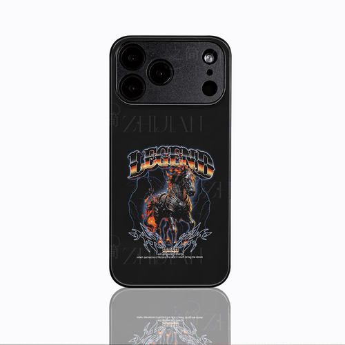 传奇战马潮牌磁吸磨砂黑框电镀玻璃手机壳适用苹果iphone17promax华为PROMAX11/12/NOVA11PRO红米NOTE15PROPL