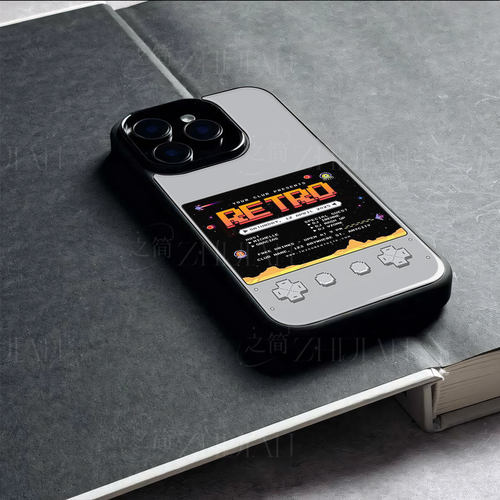 复古派对磁吸磨砂黑框电镀玻璃手机壳适用苹果iphone17promax华为红米K60E小米15SPROOPPORENO10PROVIVOX90PR