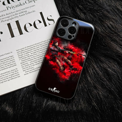 CSGO龙狙磁吸磨砂黑框电镀玻璃手机壳适用苹果iphone17promax华为红米NOTE14PROPLUSP60PRO红米K50至尊版NOVA