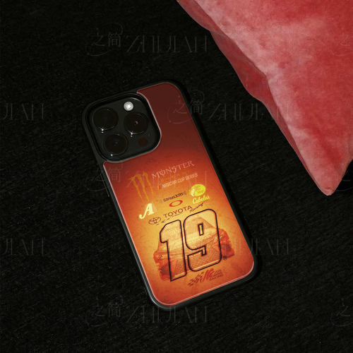 丰田19赛车磁吸磨砂黑框电镀玻璃手机壳适用苹果iphone17promax华为NOVA14PROVIVOS18E1加ACE5竞速版VIVOY300