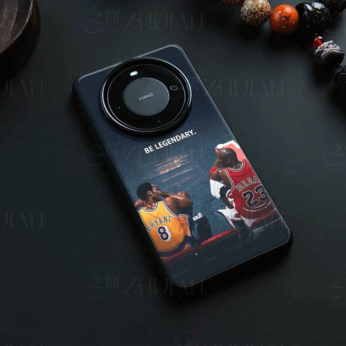 科比乔丹同框磁吸磨砂黑框电镀玻璃手机壳适用苹果iphone17promax华为PURA80ULTRA小米12PROIQOO12PRO荣耀X60