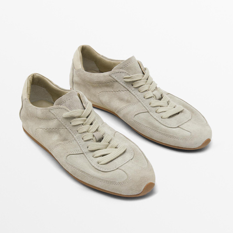 西班牙M.D原单女鞋舒适真皮德训鞋绒面复古阿甘鞋拼接系带平底春,女鞋,德训鞋,淘宝优惠券,粉丝福利购,淘宝优惠卷