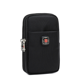 瑞士****男士 6.5寸6.8寸超薄手机包穿皮带腰包运动跑步挂包布小包