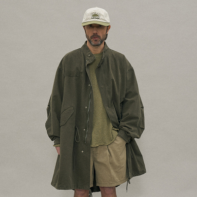 长款韩国正品风衣夹棉复古衬衫