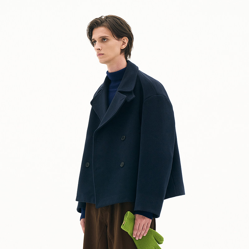 男女同款 韩国正品 PARTIMENTO 2023秋冬休闲短款毛呢大衣外套,男装,毛呢大衣,淘宝优惠券,粉丝福利购,淘宝优惠卷