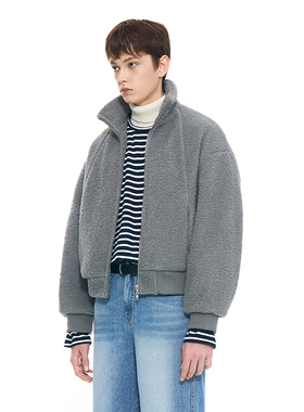 男女同款外套 韩国正品PARTIMENTO 冬季休闲3M拉链毛绒夹克