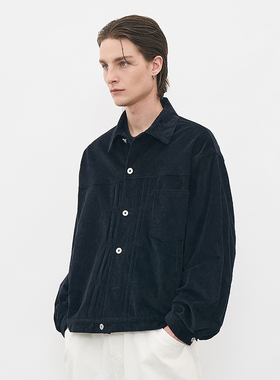 灯芯绒短款外套 韩国正品 PARTIMENTO 25春秋休闲1ST Trucker夹克