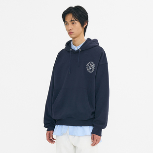 PM圆形标志设计 韩国正品 PARTIMENTO 2025春秋宽松连帽衫卫衣