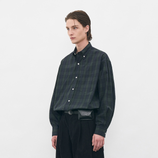 衬衫 柳智敏同款 25秋苏格兰条纹A线条中长款 PARTIMENTO 韩国正品
