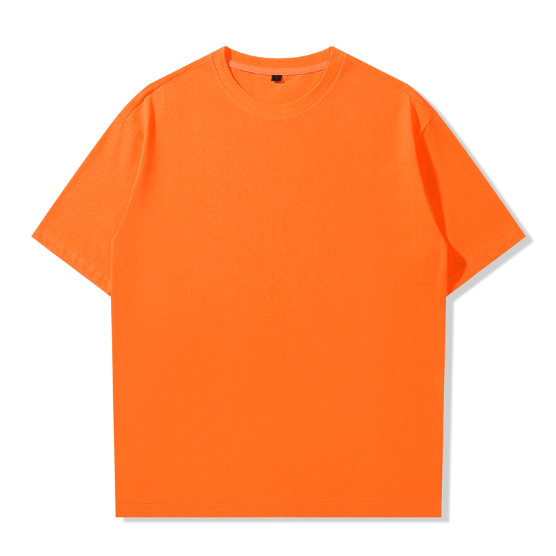 超好评休闲高领短袖男女同款宽松重磅t恤公版打底衫圆领冰丝t恤