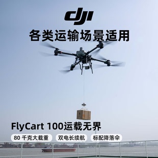 大疆DJI载重无人机FlyCart100物流大型运输fc30吊运货消防100公斤