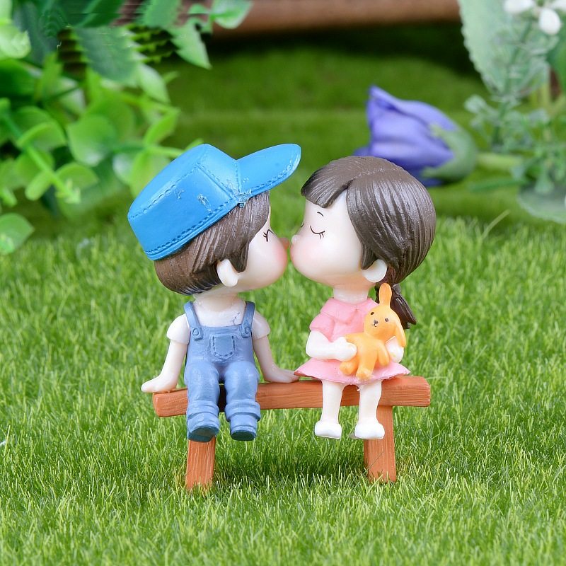 마이크로 조경 장식품 ZAKKA 미니 커플 모델 인형 쌍 인형 공예 분재 장식